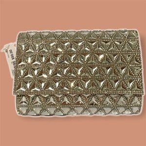 Silver Gemstone Clutch/Crossbody Bag | Aldo